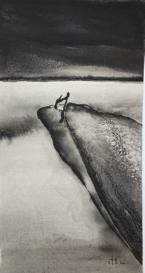 Grey stone and freezing sea, 2019