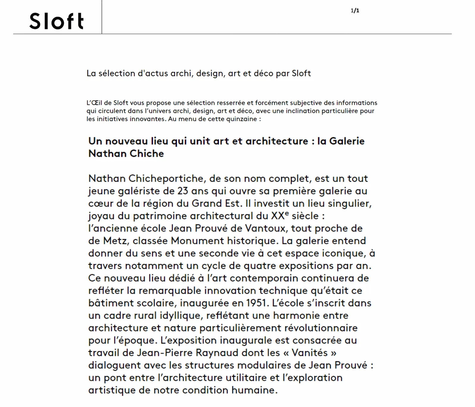 Sloft — Un nouveau lieu qui unit art et architecture