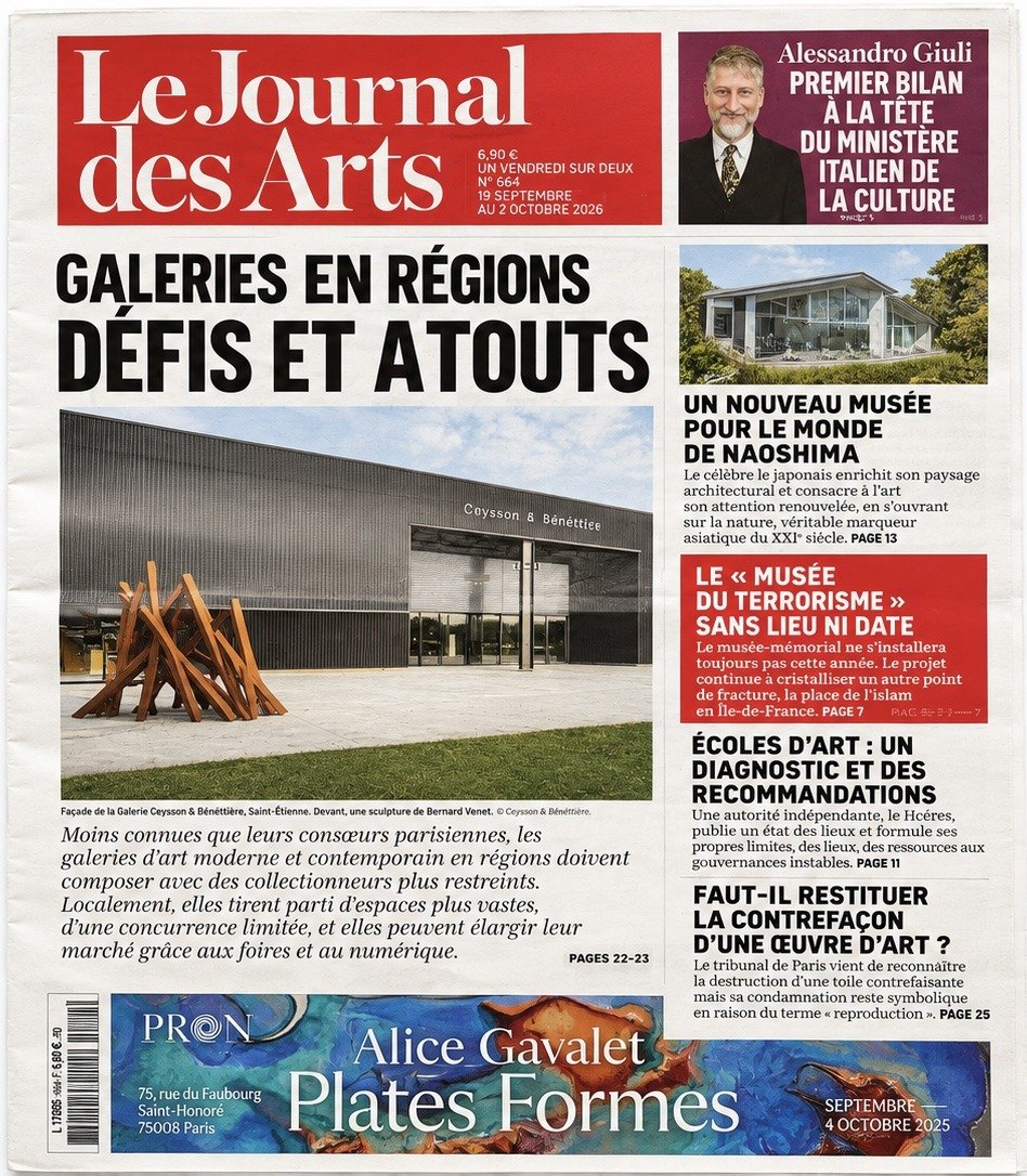 Le Journal des Arts — Le défi des galeries d’art en régions