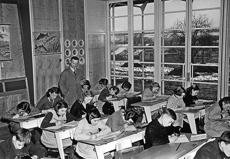 The classroom, now an exhibition room — 1950