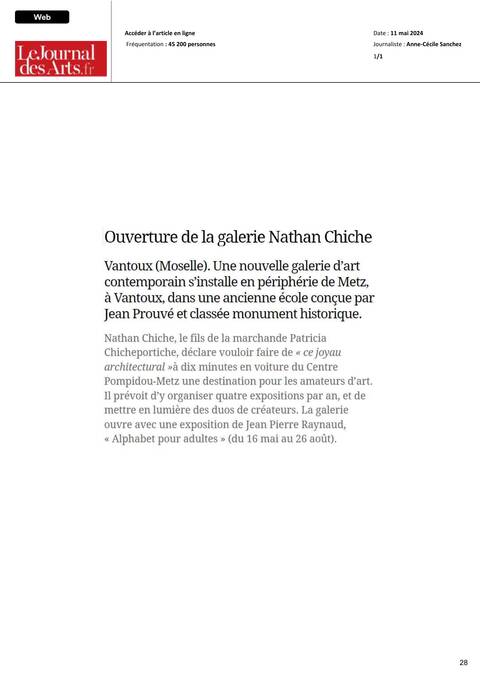 Le Journal des Arts, Page 1 of 1