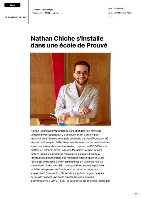 Le Quotidien de l'Art, Page 1 of 2